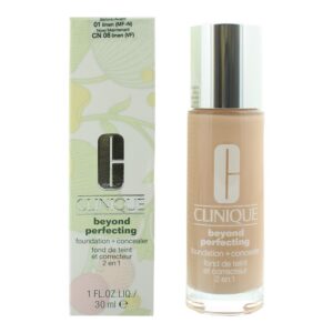 clinique, beyond perfecting, copertura completa, fondotinta liquido & correttore 2 in 1, 01, lino, 30 ml