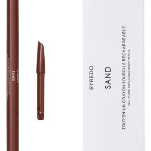 byredo, all in one, impermeabile, matita, crema per sopracciglia matita & spazzola 2 in 1, 01, sabbia, 0.5 g