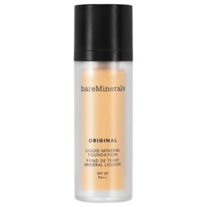bareminerals, original liquid mineral, luminoso, fondotinta liquido, 14, medio dorato, spf 20, 30 ml