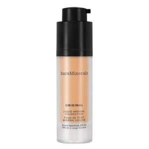 bareminerals, original liquid mineral, luminoso, fondotinta liquido, 20, abbronzatura dorata, spf 20, 30 ml