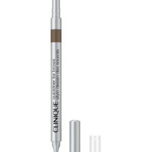 clinique, quickliner, doppia estremità, matita crema per sopracciglia, 03, marrone morbido, 6 g