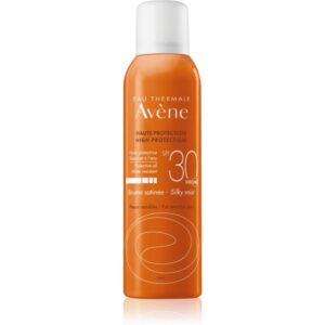 avene, silky mist, senza parabeni, idrata, spray solare, spf30, 150 ml