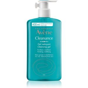 avene, cleanance, purificazione, gel detergente, per il viso, 400 ml