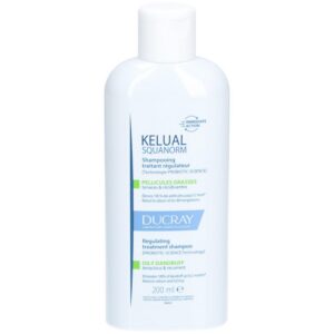 ducray, kelual squanorm, shampoo trattamento capelli, antiforfora & controllo del sebo, for scalp with oily dandruf, 200 ml
