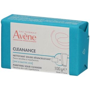 avene, cleanance, purificazione, saponetta, per il viso, 100 g