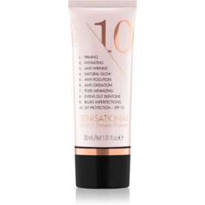 catrice, ten!sational 10in1 dream primer, multieffetto, primer per fondotinta, 020, caramello caldo, 30 ml