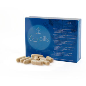 500 cosmetics, zen pills, l tryptophan, magnesium stearate, hops, passiflora, l theanine, vitamin b6 & vitamin b1, control anxiety & stress, capsule, 30 capsule