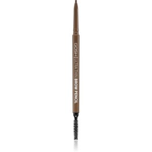 gosh, ultra thin, crema per sopracciglia matita & spazzola 2 in 1, 002, grigio marrone, 0.09 g