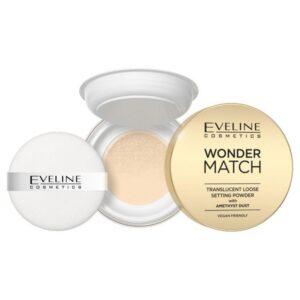 eveline cosmetics, wonder match, cipria fissante libera, traslucido, 6 g