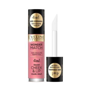 eveline cosmetics, wonder match 4in1, balsamo labbra e guance 2 in 1, 03, 4.5 ml