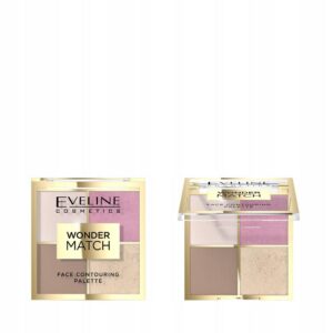 eveline cosmetics, wonder match, palette per il contouring, 4 sfumature, 01, 10.8 g