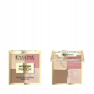 eveline cosmetics, wonder match, palette per il contouring, 4 sfumature, 02, 10.8 g
