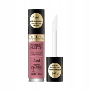 eveline cosmetics, wonder match 4in1, balsamo labbra e guance 2 in 1, 04, 4.5 ml