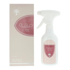 lattafa, mohra silky rose, rosa di seta, spray per ambienti, 450 ml