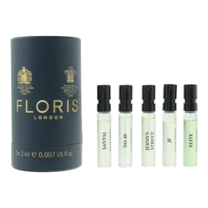 discovery collection set floris of london: no. 89, eau de toilette, for men, 2 ml *vial + santal, eau de toilette, for men, 2 ml *vial + jermyn street, eau de toilette, for men, 2 ml *vial + jf, eau de toilette, for men, 2 ml *vial + elite, eau de toilette, for men, 2 ml *vial
