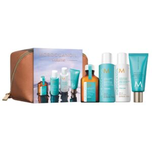 set moroccanoil: volume, paraben free, hair shampoo, shine & body, 70 ml + volume, paraben free, hair conditioner, moisture & volume, 70 ml + hydration, hair oil treatment, hydrating, 25 ml + fragrance originale, hyaluronic acid, nourishing, hand cream, 40 ml