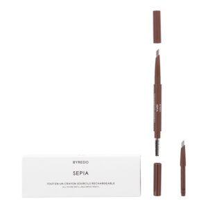 byredo, all in one, precisione, doppia estremità, crema per sopracciglia matita & spazzola 2 in 1, 02, seppia, 0.5 g