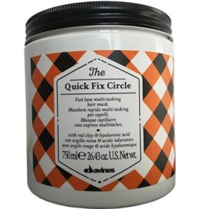 davines, the quick fix circle, maschera di argilla per trattamento capelli, idratante, 750 ml