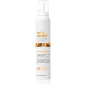 milk shake, moisture & more, schiuma per styling capelli, idratante, 200 ml