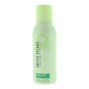 benetton, united dreams live free, antitraspirante, spray deodorante, unisex, 150 ml