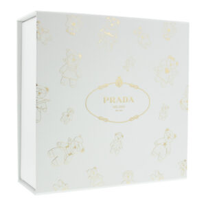 prada, prada, scatola di cartone gwp, bianco