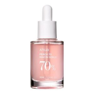 anua, peach 70, niacinamide, bagliore, dopo la pulizia, siero, per il viso, 30 ml