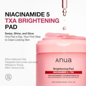 anua, niacinamide 5 txa, pad peel off, 60 pz