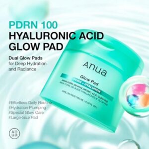 anua, glow, vegano, idratazione, sia al mattino che alla sera, pad peel off, 60 pz