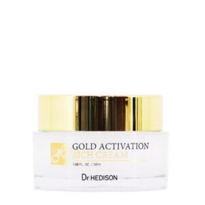 dr. hedison, gold activation, oro 24k, anti età, crema ricca, per il viso, 50 ml