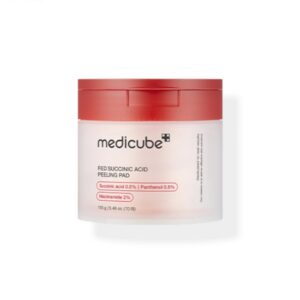 medicube, red succinic acid peeling pad, esfoliazione, lozione tonica, viso, 70 pz, 155 g