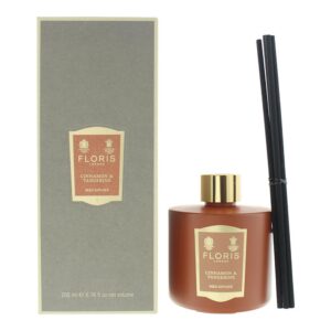 floris of london, cinnamon & tangerine, cannuccia, diffusore di aromi con bastoncini, marrone, 200 ml
