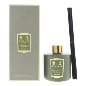 floris of london, grapefruit & rosemary, diffusore a bastoncini, diffusore di aromi con bastoncini, 200 ml
