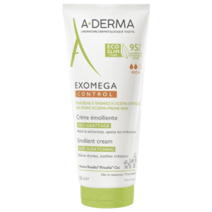 a derma, exomega control, emolliente, panna, per viso e corpo, 200 ml
