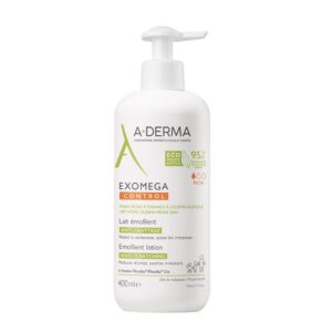 a derma, exomega control, emolliente, quotidiano, latte per il corpo, corpo, 400 ml