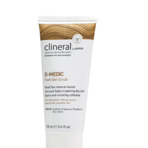ahava, clineral d medic, sbucciatura, scrub per i piedi, 100 ml