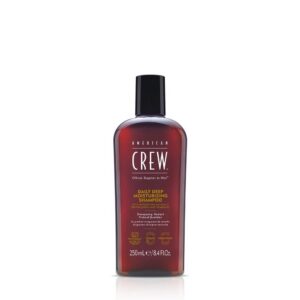 american crew, daily deep moisturizing, vegano, shampoo per capelli, per nutrire, 250 ml