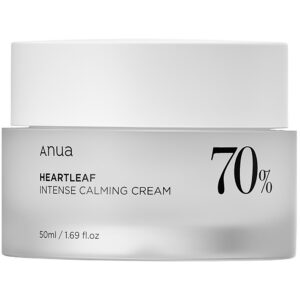 anua, heartleaf 70%, calmante, panna, per il viso, 50 ml