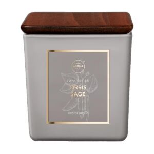 aroma home, orris & sage, orris, candela profumata, 115 g