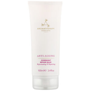 aromatherapy associates, anti ageing, semi di fragola, riparazione, notte, maschera crema, per il viso, 100 ml