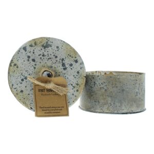 bali mantra, victorian tin round peach grapefruit, candela profumata, 280 g