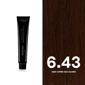 balmain professionnel, couleurs couture, tinta per capelli permanente, 6.43 dark copper gold blonde, 60 ml