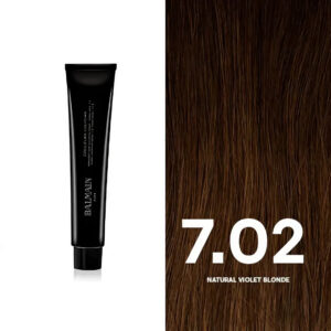balmain professionnel, couleurs couture, tinta per capelli permanente, 7.02 natural violet blonde, 60 ml