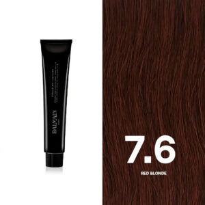 balmain professionnel, couleurs couture, tinta per capelli permanente, 7.6 red blonde, 60 ml