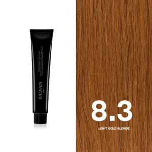 balmain professionnel, couleurs couture, tinta per capelli permanente, 8.3 light gold blonde, 60 ml
