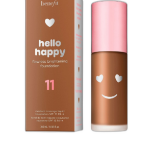 benefit, hello happy, illuminante, fondotinta liquido, 11, neutro scuro, spf 15, 30 ml