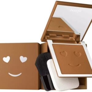benefit, hello happy velvet, finitura opaca, fondotinta compatto, 12, scuro caldo, 7 g