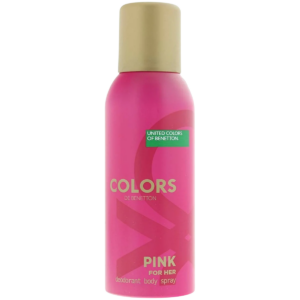 benetton, colors pink, floreale e fruttato, spray deodorante, per le donne, 150 ml