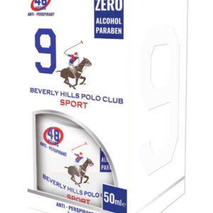 beverly hills polo club, 1982 sport 9, antitraspirante, spray deodorante, per uomini, 50 ml