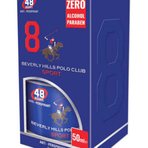 beverly hills polo club, sport, deodorante roll on, per uomini, 50 ml