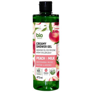 bio naturell, bio naturell, peach & milk creamy, idratante, gel doccia, per tutti i tipi di pelle, 437 ml